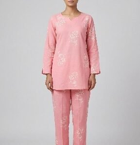 women night suit - light pink, L